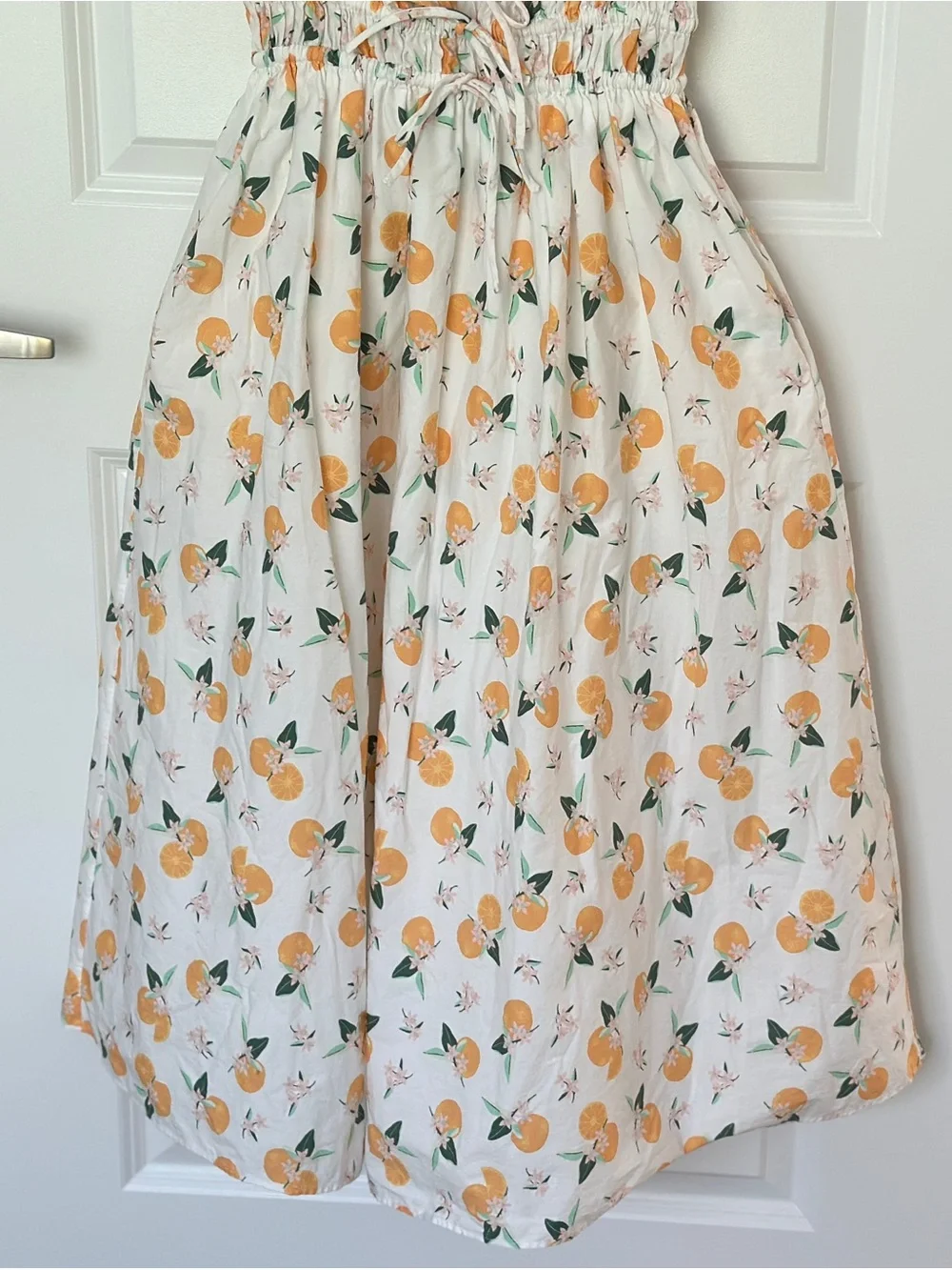 kate spade Orange Toss Cotton Midi Sundress